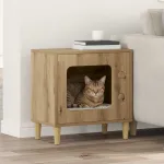 Casa pentru pisici Stejar artizanal 51 x 30 x 52 cm GartenMobel Dekor