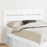 Tăblie cap cu headboard Alb 140 cm Lemn compozit GartenMobel Dekor