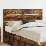 Tăblie cap cu headboard Stejar fumuriu 140 cm Lemn compozit GartenMobel Dekor