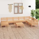 Set mobilier de grădină, 9 piese, lemn masiv de pin GartenMobel Dekor