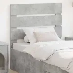 Tăblie cap cu headboard Gri din beton 75 cm Lemn compozit GartenMobel Dekor