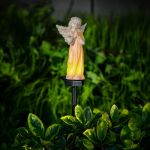 Îngeraș solar – lumină LED alb cald – rășină – 49 × 11 × 6,5 cm Best CarHome