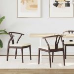 Scaun de sufragerie 2 pcs Maro deschis și deschis GartenMobel Dekor