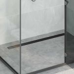 Scurgere de duș 2 în 1 cu sifon 360° Negru 100 cm GartenMobel Dekor