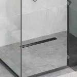 Scurgere de duș 2 în 1 cu sifon 360° Negru 60 cm GartenMobel Dekor