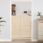 Uși batante cu jaluzele 1 pereche 100x100 cm lemn masiv de pin GartenMobel Dekor