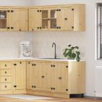 Dulap cu raft cu depozitare 4 pcs Miere Lemn de pin masiv GartenMobel Dekor