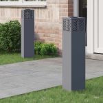 Lumină LED Solară pentru Alei Herringbone 2 pcs Antracit GartenMobel Dekor