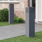 Lumină LED Solară pentru Alei Herringbone 2 pcs Antracit GartenMobel Dekor