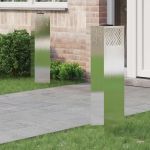 Lumină LED Solară pentru Alei Herringbone 2 pcs Oţel inoxidabil GartenMobel Dekor