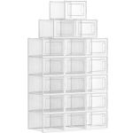 SONGMICS Cutii de pantofi, set de 18 organizatoare stivuibile, structura rezistenta ABS, 35x25x19cm, transparent Household NewTrend