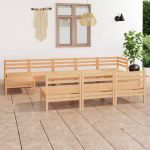 Set mobilier de grădină, 10 piese, lemn masiv de pin GartenMobel Dekor