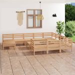 Set mobilier de grădină, 12 piese, lemn masiv de pin GartenMobel Dekor