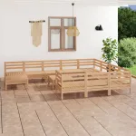 Set mobilier de grădină, 12 piese, lemn masiv de pin GartenMobel Dekor