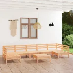 Set mobilier de grădină din 8 piese, lemn masiv de pin GartenMobel Dekor