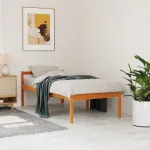 Pat pentru seniori, maro ceruit, 75x190 cm, lemn masiv de pin GartenMobel Dekor