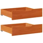 Sertare de pat 2 buc. 75x55x17 cm maro ceruit lemn masiv de pin GartenMobel Dekor