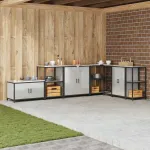 Depozitare pentru bucătărie Argintiu 60 x 50 x 92 cm Oțel GartenMobel Dekor