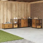 Depozitare pentru bucătărie Ruginit 60 x 50 x 92 cm Oțel GartenMobel Dekor