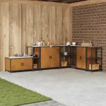 Depozitare pentru bucătărie Ruginit 60 x 50 x 92 cm Oțel GartenMobel Dekor