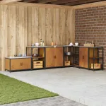 Depozitare pentru bucătărie cu ușă Ruginit 60 x 50 x 92 cm Oțel GartenMobel Dekor