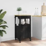 Troler de Bucătărie Simplu Negru GartenMobel Dekor