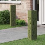 Lumină LED Solară pentru Alei 2 pcs Verde măsliniu GartenMobel Dekor