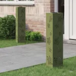 Lumină LED Solară pentru Alei 2 pcs Verde măsliniu GartenMobel Dekor