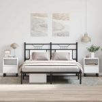 Noptiere, 2 buc., alb, 40x35x50 cm, lemn compozit GartenMobel Dekor