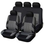 Set Huse Scaune Auto RoGroup Mesh, material textil, 9 Bucati, culoare gri cu negru Automobile ProTravel