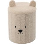 Taburet pentru copii, pliabil cu spatiu depozitare, 80kg, 28×34 cm, bej Household NewTrend