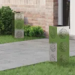 Lumină LED Solară pentru Alei 2 pcs Oţel inoxidabil GartenMobel Dekor