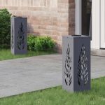 Lumină LED Solară pentru Alei 2 pcs Antracit GartenMobel Dekor