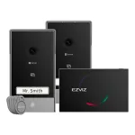 Kit video-interfon, monitor tactil 7', 2 posturi exterioare, camera 2K, audio, IR 6m, Wi-Fi - EZVIZ CS-HP7(3MP,2-Entry Kit) SafetyGuard Surveillance