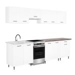 Leziter Bucătărie Primo 280 alb, cu blat rauna sil Mobalis Homvera