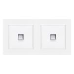 Leziter Nova dublă priză UTP RJA-45 cu cadru alb Mobalis Homvera
