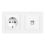 Leziter Priză Nova 16A 250V UTP cu cadru alb Mobalis Homvera