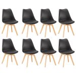 Leziter Silla scaun de luat masa 8 bucăți în negru Mobalis Homvera
