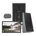 Kit videointerfon, Monitor tactil 7 inch, camera 2K, IR 5m, SDcard, Wi-Fi5, Panou Solar - EZVIZ EP7 SafetyGuard Surveillance