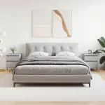 Noptiere, 2 buc., gri beton, 40x35x50 cm, lemn compozit GartenMobel Dekor