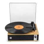 Pick-up cu ac safir si difuzor bluetooth Electromures EM 1021 Negru, Bamboo Edition ProDesign DailyAppliances