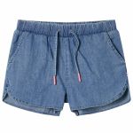 Pantaloni scurți pentru copii, albastru denim, 104 GartenMobel Dekor