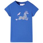 Tricou pentru copii, albastru cobalt, 128 GartenMobel Dekor