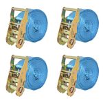 Chingi fixare cu clichet, 4 buc, albastru, 2 tone, 6 m x 38 mm GartenMobel Dekor