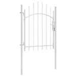 Poartă de grădină, alb, 1 x 1,75 m, oțel GartenMobel Dekor
