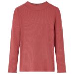 Tricou de copii cu mâneci lungi, guler tunică, roșu ars, 116 GartenMobel Dekor