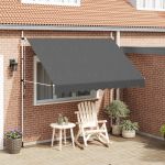 Copertină retractabilă manual, antracit, 300 cm GartenMobel Dekor
