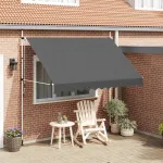 Copertină retractabilă manual, antracit, 300 cm GartenMobel Dekor