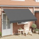 Copertină retractabilă manual, antracit, 350 cm GartenMobel Dekor