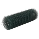 Plasă de sârmă găini, verde, 10 x 0,5 m, oțel cu înveliș PVC GartenMobel Dekor
